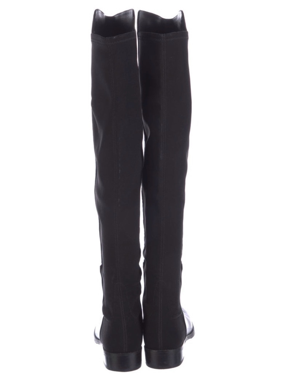 Stuart Weitzman 5050 Black Leather Over The Knee Riding Boots Size 7.5 Classic - Picture 4 of 5